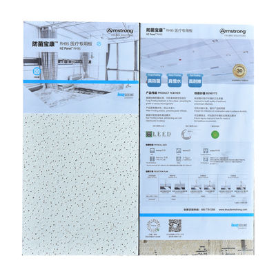 粉末塗装 ミネラルウール アコースティック 天井板 600x600/600x1200mm 商業用